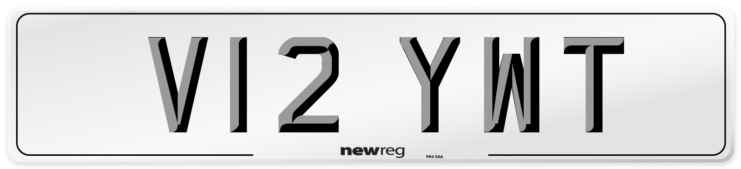 V12 YWT Number Plate from New Reg
